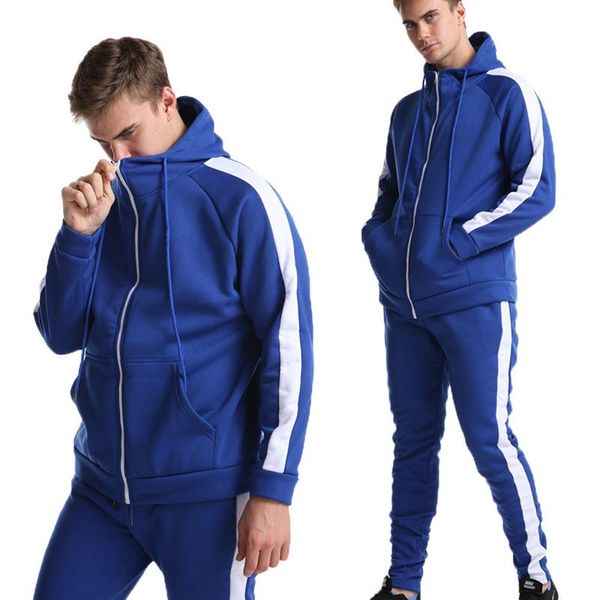 2020 autumn/winter leisure zipper youth color matching suits men hoodies fashion suits, Gray
2020 autumn/winter leisure zipper youth color matching suits men hoodies fashion suits, Gray