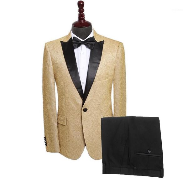 classic men 3 pieces set peaked lapel shiny suits gold wedding groom banquet slim fit tuxedo party costume homme singers suit1, White;black
classic men 3 pieces set peaked lapel shiny suits gold wedding groom banquet slim fit tuxedo party costume homme singers suit1, White;black