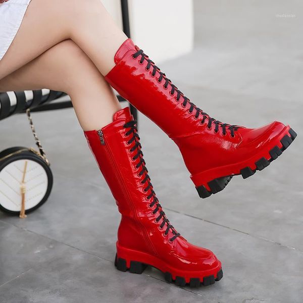 boots xjrhxjr 2021 arrival brand women lace up round toe platform knee high fashion solid color womens female1, Black
boots xjrhxjr 2021 arrival brand women lace up round toe platform knee high fashion solid color womens female1, Black