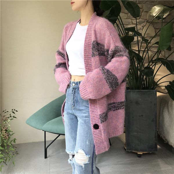 2021 new women oversized mesh cardigan winter high street thick stripe loose fashion shirt designer long sleeves jumpers n9s9, White;black
2021 new women oversized mesh cardigan winter high street thick stripe loose fashion shirt designer long sleeves jumpers n9s9, White;black