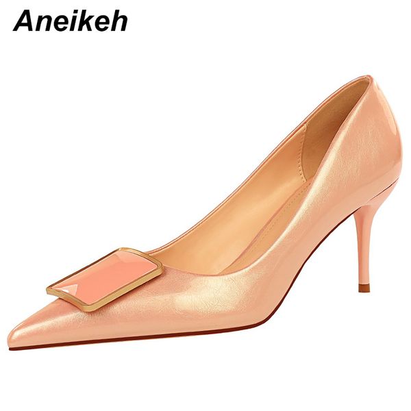 aneikeh zapatos de mujer rome metal decoratio pointed toe pu high heels pumps solid elegant office lady shoes 2021 spring/autumn c0129, Black
aneikeh zapatos de mujer rome metal decoratio pointed toe pu high heels pumps solid elegant office lady shoes 2021 spring/autumn c0129, Black