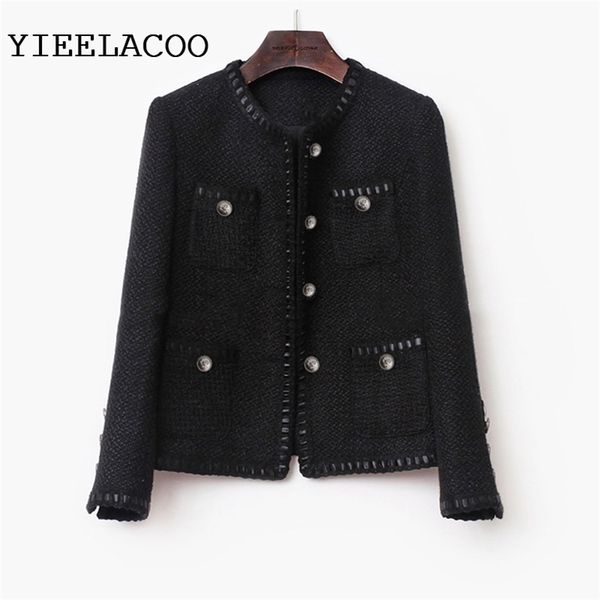 black tweed women jacket spring / autumn / winter woolen coat new wool classic jacket ladies 201210, Black;brown
black tweed women jacket spring / autumn / winter woolen coat new wool classic jacket ladies 201210, Black;brown