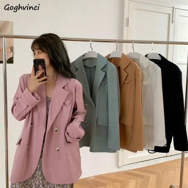 women's suits & blazers women long sleeve loose coat all-match korean-style double breasted pocket notched solid office female simple o, White;black
women's suits & blazers women long sleeve loose coat all-match korean-style double breasted pocket notched solid office female simple o, White;black