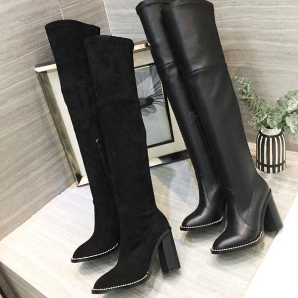 chunky high heels women long boots luxury design rivets studed women over the knee boots genuine leather motorcycle, Black
chunky high heels women long boots luxury design rivets studed women over the knee boots genuine leather motorcycle, Black
