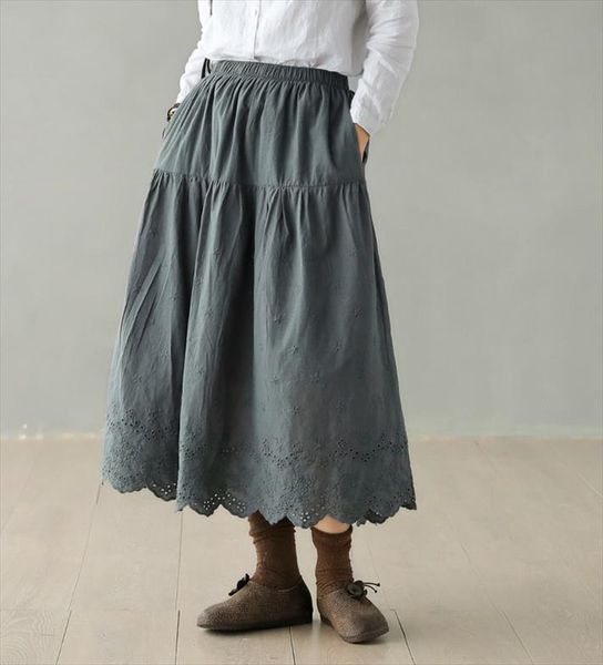 spring new embroidery stitching cotton skirts literary retro loose female skirt mori girl 3357 drop shipping, Black
spring new embroidery stitching cotton skirts literary retro loose female skirt mori girl 3357 drop shipping, Black