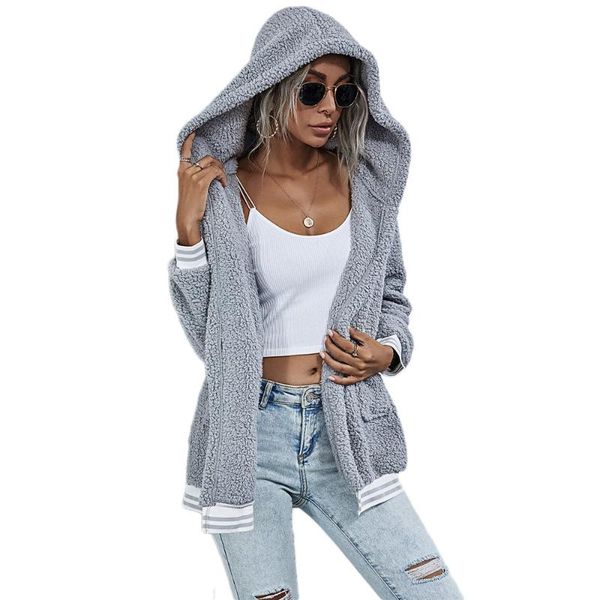 women's fur & faux women casual fall winter coats black/gray/navy striped trim hooded long lamb wool outwear fourrure femme
women's fur & faux women casual fall winter coats black/gray/navy striped trim hooded long lamb wool outwear fourrure femme