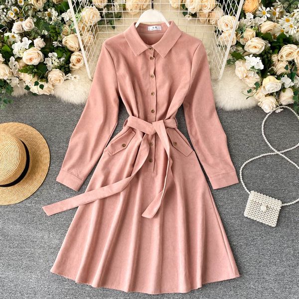 2021 new solid women elegant button belt midi spring autumn casual office ladies pockets kflw, Black;gray
2021 new solid women elegant button belt midi spring autumn casual office ladies pockets kflw, Black;gray