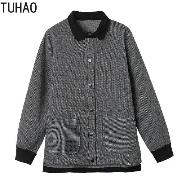 tuhao office lady elegant mother mom jacket coats 2021 autumn winter vintage retro plaid stand-collar jacket women's coat wm10, Black;brown
tuhao office lady elegant mother mom jacket coats 2021 autumn winter vintage retro plaid stand-collar jacket women's coat wm10, Black;brown