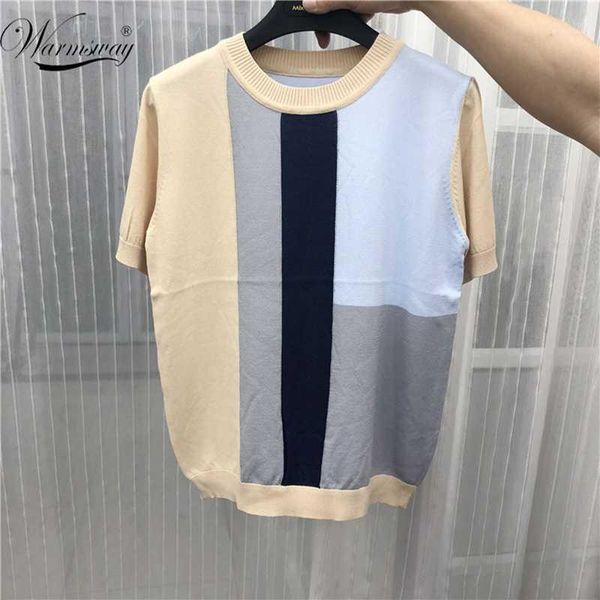 colorful block women summer pullover knitted sweater elasticity round neck short-sleeved silk female loose t-shirt b-0941, White
colorful block women summer pullover knitted sweater elasticity round neck short-sleeved silk female loose t-shirt b-0941, White