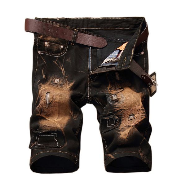 fashion- summer casual thin short korean youth mens denim shorts elasticity distressed skinny jeans men, Blue
fashion- summer casual thin short korean youth mens denim shorts elasticity distressed skinny jeans men, Blue