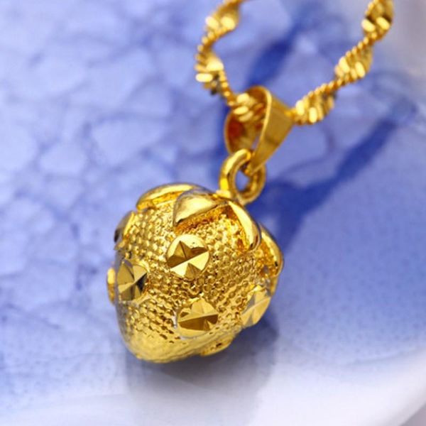 pendant necklaces solid strawberry chain yellow gold filled cute fruit women/girl friend necklace gift, Silver
pendant necklaces solid strawberry chain yellow gold filled cute fruit women/girl friend necklace gift, Silver