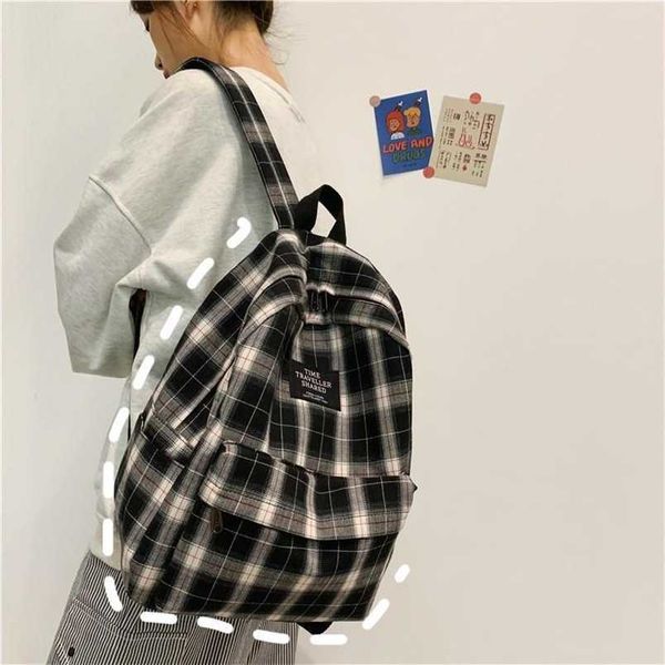 plaid canvas women backpack fashion college student backpack teenage girl school bags large capacity waterproof travel rucksack 202211
plaid canvas women backpack fashion college student backpack teenage girl school bags large capacity waterproof travel rucksack 202211