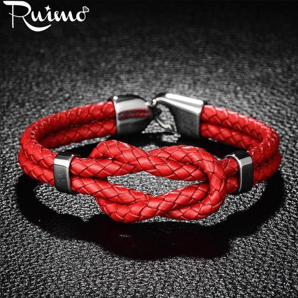 charm bracelets ruimo trendy woman 316l stainless steel buckle lucky red knot with braided leather rope & bangles, Golden;silver
charm bracelets ruimo trendy woman 316l stainless steel buckle lucky red knot with braided leather rope & bangles, Golden;silver