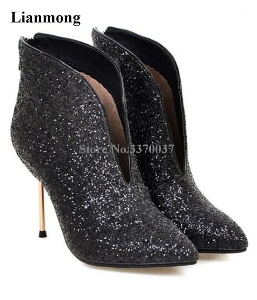 new fashion women pointed toe bling bling sequined short stiletto heel boots black gold high heel ankle booties dress shoes1
new fashion women pointed toe bling bling sequined short stiletto heel boots black gold high heel ankle booties dress shoes1