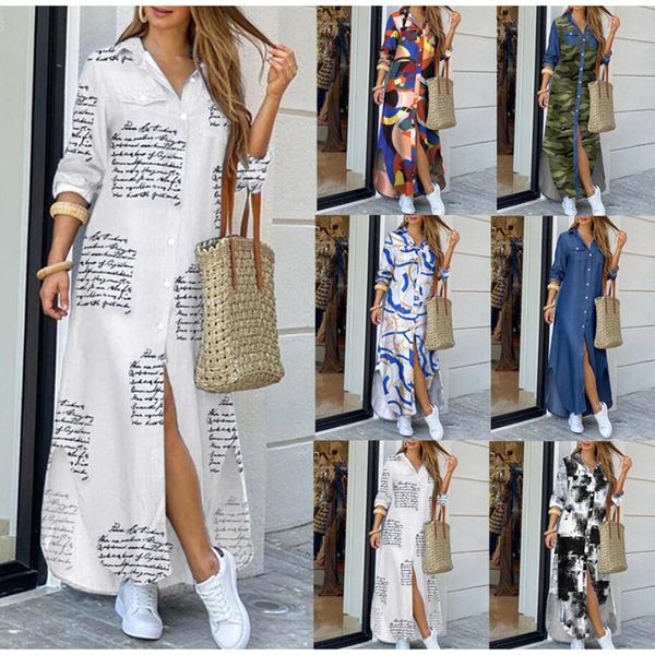 spring autumn maxi dresses for women button down chain print lapel neck party casual long sleeve shirt dress oversize plus size 5xl, Black;gray
spring autumn maxi dresses for women button down chain print lapel neck party casual long sleeve shirt dress oversize plus size 5xl, Black;gray