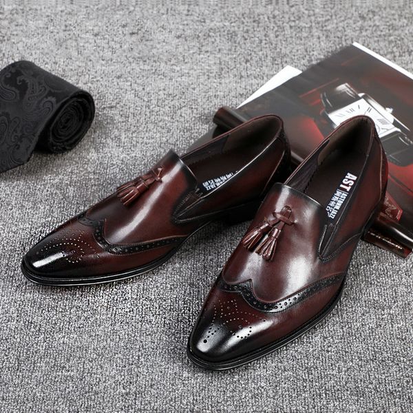 male size big luxury cow hide shoes brogue sliding-on bullock breathable shoe tassels chaussure moccasins homme zapatos fsvd, Black
male size big luxury cow hide shoes brogue sliding-on bullock breathable shoe tassels chaussure moccasins homme zapatos fsvd, Black