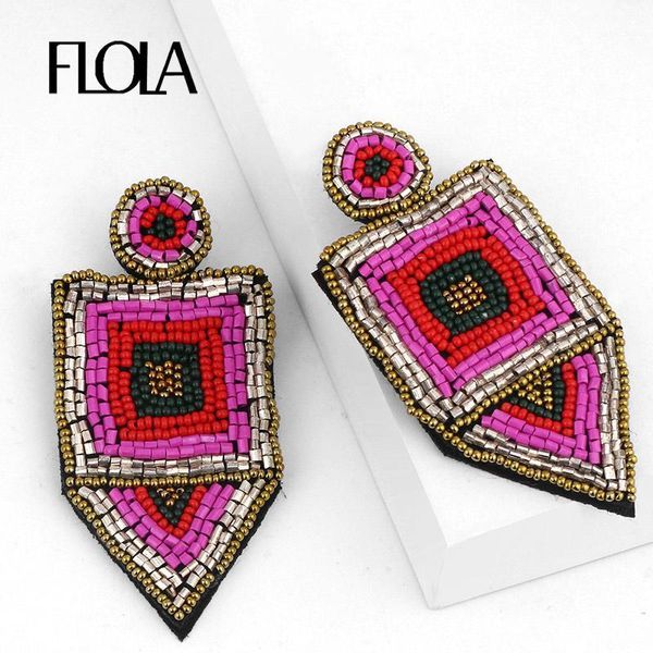 dangle & chandelier flola boho big beaded earrings for women geometric bohemian drop earring hanamade fashion jewelry oorbellen hangers erst, Silver
dangle & chandelier flola boho big beaded earrings for women geometric bohemian drop earring hanamade fashion jewelry oorbellen hangers erst, Silver