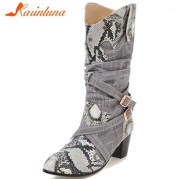 boots karin fashion lady buckle belt high heels snake print mid-calf women pointed toe shoes woman1, Black
boots karin fashion lady buckle belt high heels snake print mid-calf women pointed toe shoes woman1, Black