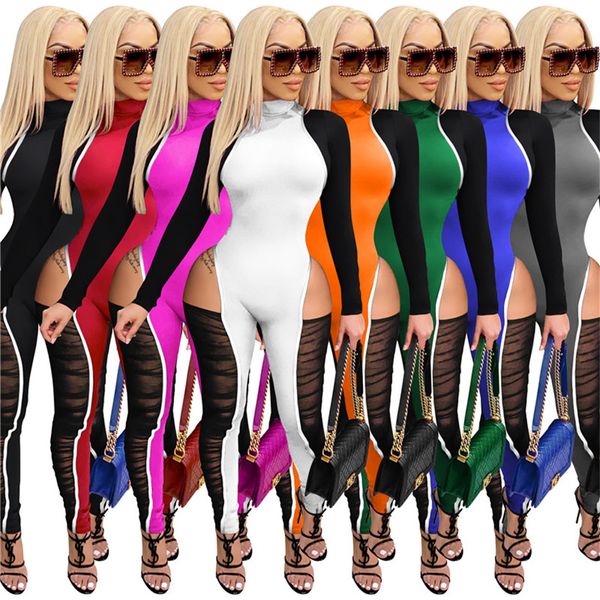 women jumpsuits mesh sheer rompers long sleeve skinny onesie panelled overalls fall winter fashion one piece pants plus size 4256, Black;white
women jumpsuits mesh sheer rompers long sleeve skinny onesie panelled overalls fall winter fashion one piece pants plus size 4256, Black;white