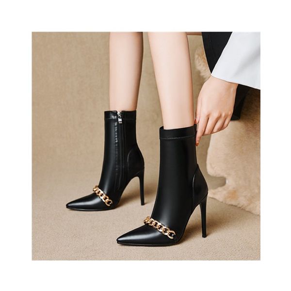 2020 and winter fashion to toe matching high metal heels female shoes34-42 boots gsns, Black
2020 and winter fashion to toe matching high metal heels female shoes34-42 boots gsns, Black