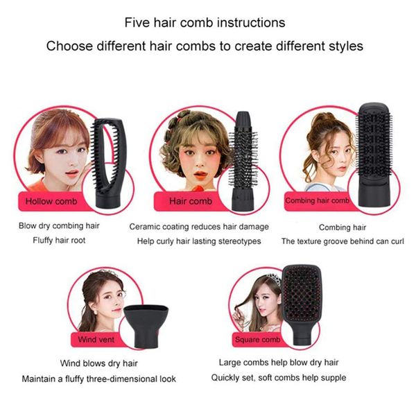 one step 5 in1 hair dryer comb multi functional hair curling straightener curler hair styling electric air iron wand brush perfections
one step 5 in1 hair dryer comb multi functional hair curling straightener curler hair styling electric air iron wand brush perfections