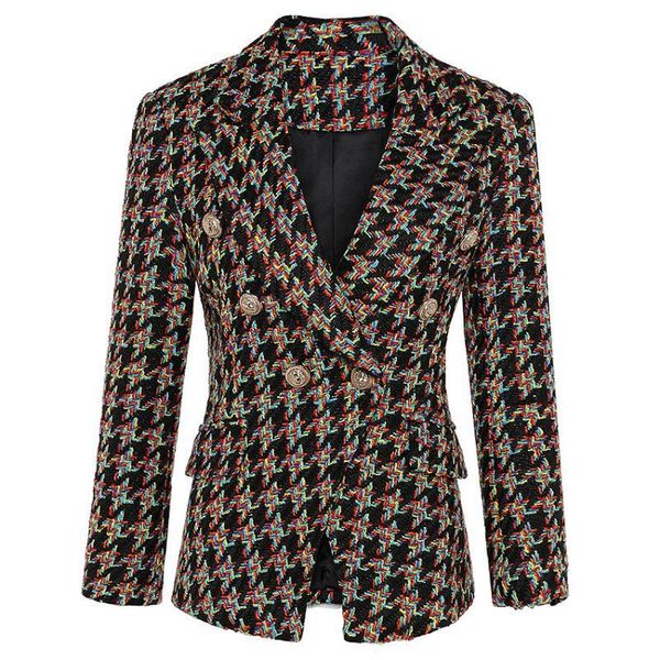fashion runway designer blazers women's long sleeve lion buttons houndstooth woolen tweed jacket coat kg-483, White;black
fashion runway designer blazers women's long sleeve lion buttons houndstooth woolen tweed jacket coat kg-483, White;black