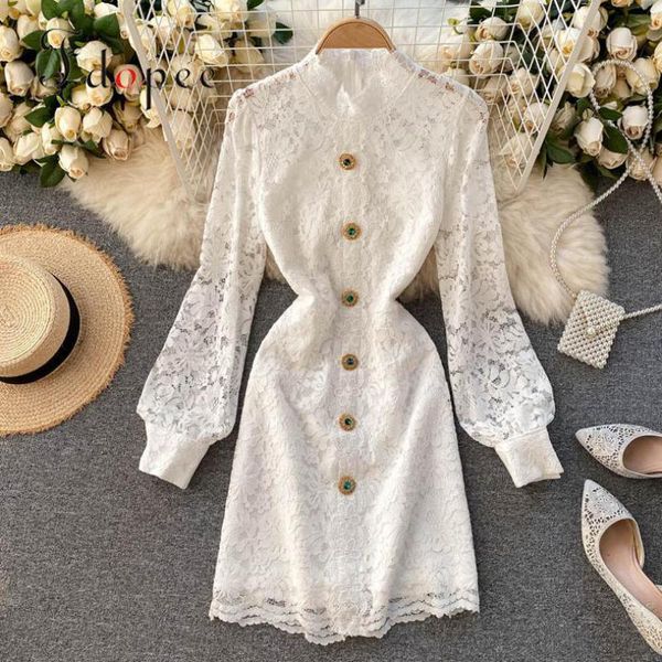 casual dresses elegant dress retro french round neck bubble sleeve mesh hook flower solid color women collect waist comfort sexy, Black;gray
casual dresses elegant dress retro french round neck bubble sleeve mesh hook flower solid color women collect waist comfort sexy, Black;gray