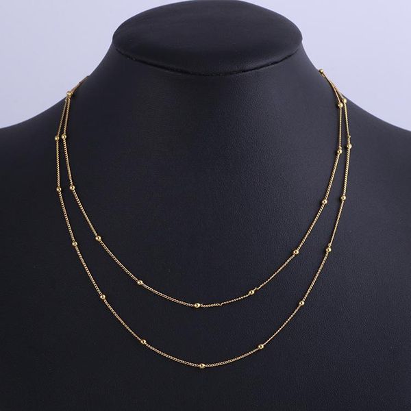 chains fashion double layer link chain necklace for women simple trendy gold color thin statement gift, Silver
chains fashion double layer link chain necklace for women simple trendy gold color thin statement gift, Silver