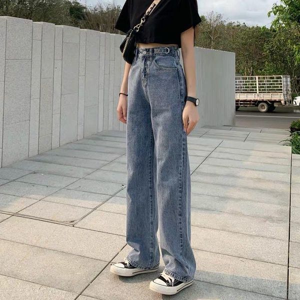 2020 new high waist straight jeans for women autumn blue wide leg korean stretch denim pants straight full-length trousers l2771
2020 new high waist straight jeans for women autumn blue wide leg korean stretch denim pants straight full-length trousers l2771