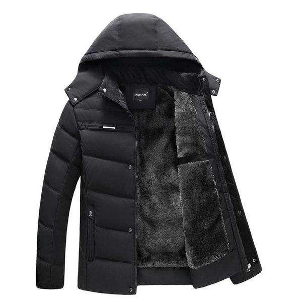 winter down cotton jacket men's windproof plus down thick warm windproof coat men's hooded padded jacket, Black
winter down cotton jacket men's windproof plus down thick warm windproof coat men's hooded padded jacket, Black