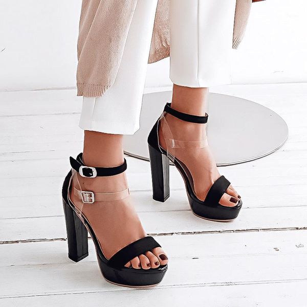 sandals summer ladies ankle strap platfrom chunky high heel women shoes wedding party sandalias mujer plus size 33-431, Black
sandals summer ladies ankle strap platfrom chunky high heel women shoes wedding party sandalias mujer plus size 33-431, Black