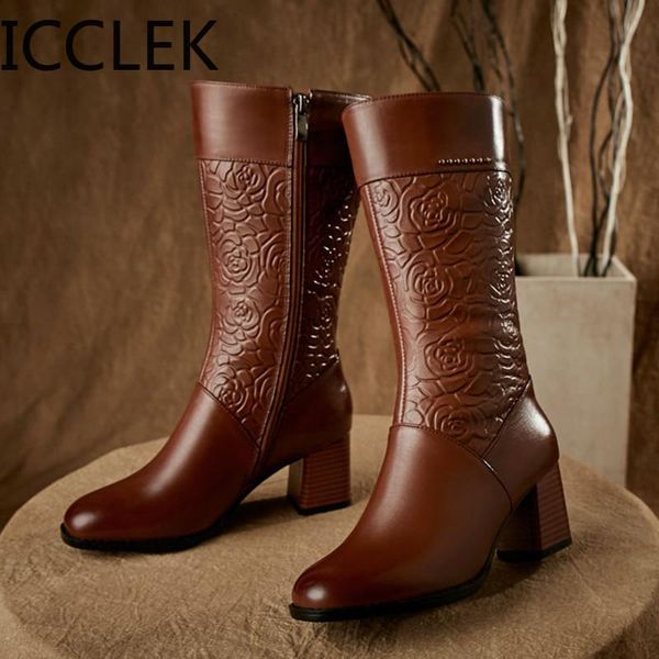 boots women leather winter party boot 2021 stylish mid tube floral fretwork high heel shoes warm fur round toe wedding botas, Black
boots women leather winter party boot 2021 stylish mid tube floral fretwork high heel shoes warm fur round toe wedding botas, Black
