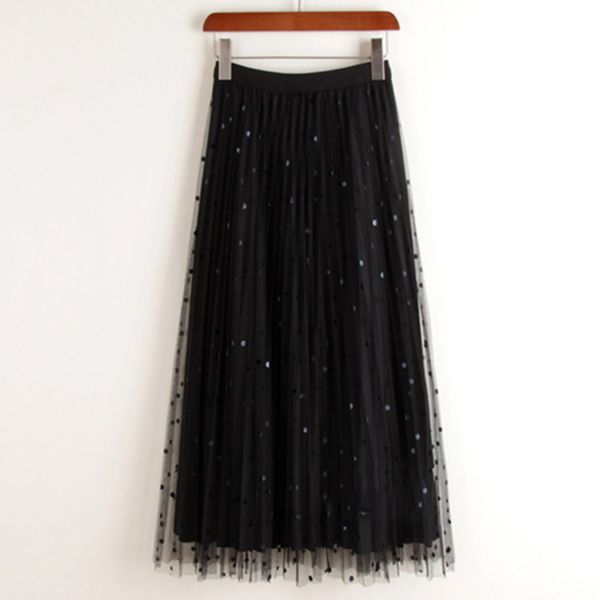 tigena reversible tulle velvet skirt women fashion 2020 spring elegant polka dot long skirt female high waist pleated midi skirt q1209, Black
tigena reversible tulle velvet skirt women fashion 2020 spring elegant polka dot long skirt female high waist pleated midi skirt q1209, Black