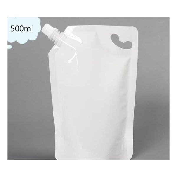 dhl 14*22cm 500ml 500pcs/ lot white empty doypack spout bag jelly juice wine drinking stand up spout pe poly part wmtatz pthome
dhl 14*22cm 500ml 500pcs/ lot white empty doypack spout bag jelly juice wine drinking stand up spout pe poly part wmtatz pthome