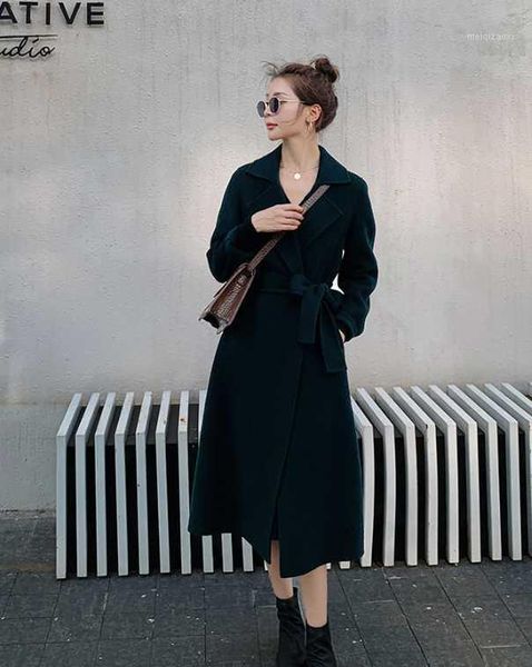 2021 winter new korean medium and long style, over knee style, versatile, no pilling woolen overcoat, female1, Black
2021 winter new korean medium and long style, over knee style, versatile, no pilling woolen overcoat, female1, Black