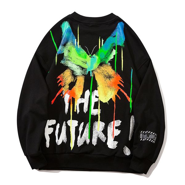 2021 new hip hop streetwear sweatshirt mens spray paint butterfly graffiti harajuku hoodie winter long sleeve pullover cotton 7790, Black
2021 new hip hop streetwear sweatshirt mens spray paint butterfly graffiti harajuku hoodie winter long sleeve pullover cotton 7790, Black