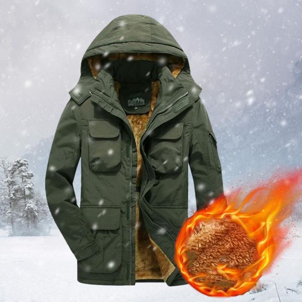men's down & parkas 2021 winter parka men coats jacket fleece thick hooded coat multi-pocket fashion jackets windproof outdoor, Black
men's down & parkas 2021 winter parka men coats jacket fleece thick hooded coat multi-pocket fashion jackets windproof outdoor, Black