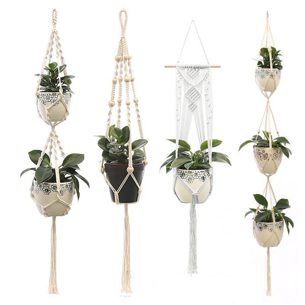 4pcs/set pot hanger handmade macrame plant hanger flower pot hanger jute retro flower pot hanging rope for wall balcony decorations m3199
4pcs/set pot hanger handmade macrame plant hanger flower pot hanger jute retro flower pot hanging rope for wall balcony decorations m3199