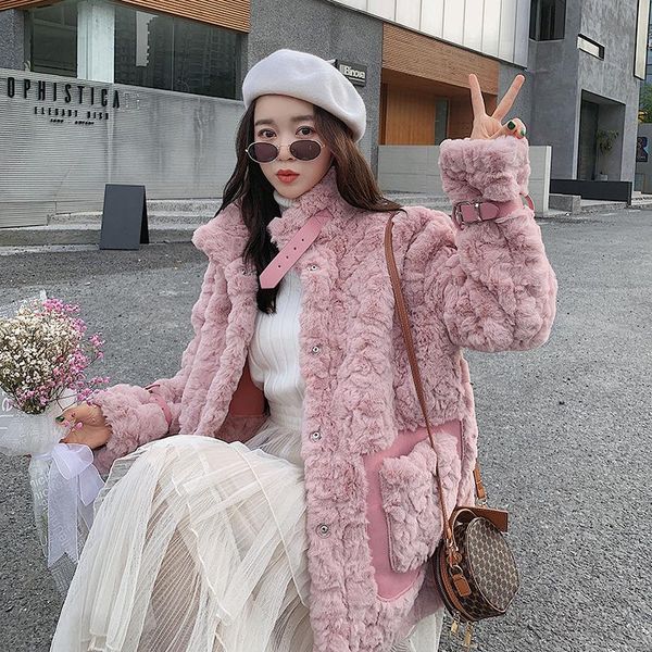 bottle fur coat, qiu dong han edition fuzzy integrated button thickening coat female small pure and fresh and ribbon, Black
bottle fur coat, qiu dong han edition fuzzy integrated button thickening coat female small pure and fresh and ribbon, Black