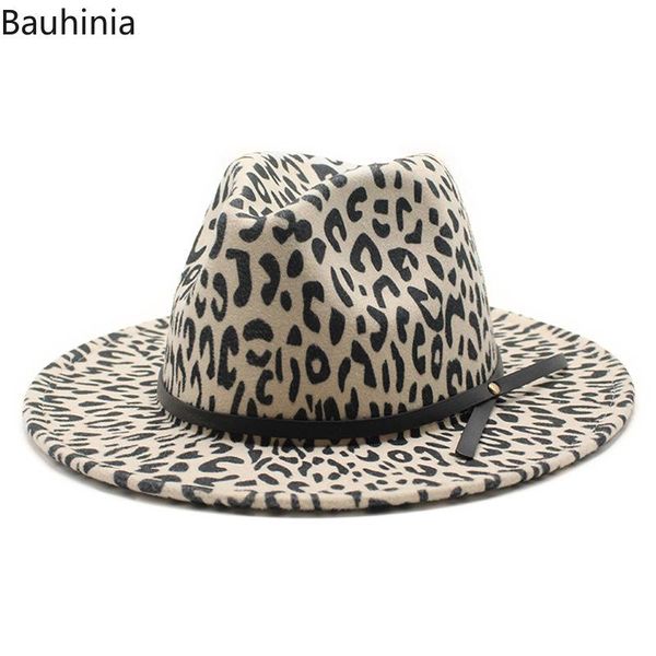 bauhinia winter print wide brim women fedora hats fashion korean version belt felt cap for men leopard goth vintage wedding hat, Blue;gray 
bauhinia winter print wide brim women fedora hats fashion korean version belt felt cap for men leopard goth vintage wedding hat, Blue;gray