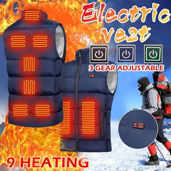 9 heating areas dual control winter warm electric thermal cloth waistcoat fish hiking outdoor usb infrared heating vest jacket, Black;white
9 heating areas dual control winter warm electric thermal cloth waistcoat fish hiking outdoor usb infrared heating vest jacket, Black;white