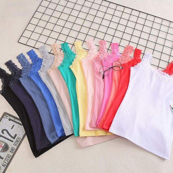 women's tanks & camis women summer sleeveless tank bright solid candy color basic camisole floral lace trim ribbed knit casual underwea, White
women's tanks & camis women summer sleeveless tank bright solid candy color basic camisole floral lace trim ribbed knit casual underwea, White
