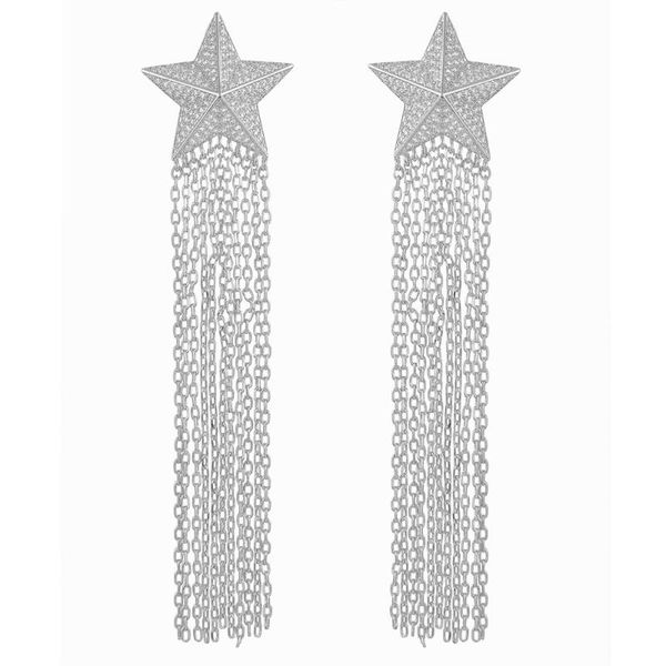 godki 92mm meter star tassel drops trendy cubic zirconia women wedding party engagement dressing up earring jewelry addiction, Silver
godki 92mm meter star tassel drops trendy cubic zirconia women wedding party engagement dressing up earring jewelry addiction, Silver