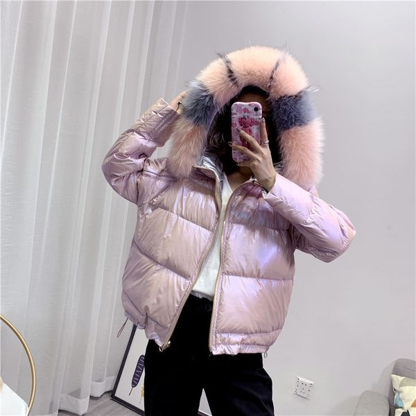 2020 real winter fox white duck down padded regular jacket warm fashion fur collar large female coat, Black
2020 real winter fox white duck down padded regular jacket warm fashion fur collar large female coat, Black