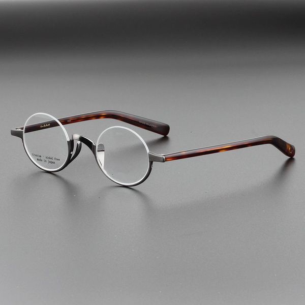 2021 new round-hand japanese in the form of acetate glass frame men half-kidney retromyopia reading grade eyeglasses id43, White;black 
2021 new round-hand japanese in the form of acetate glass frame men half-kidney retromyopia reading grade eyeglasses id43, White;black