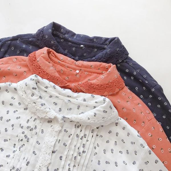 2020 autumn new style japanese small fresh sweet small floral double-layer yarn doll collar long sleeve shirt female, White
2020 autumn new style japanese small fresh sweet small floral double-layer yarn doll collar long sleeve shirt female, White