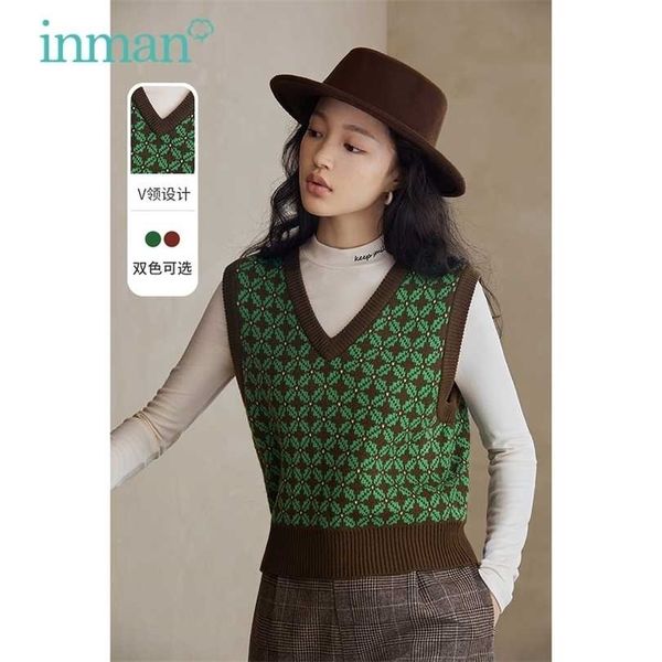 inman autumn winter women's vest retro style v-neck color constrast plaid design all-match pullover sleeveless sweater 211220, Black;white
inman autumn winter women's vest retro style v-neck color constrast plaid design all-match pullover sleeveless sweater 211220, Black;white