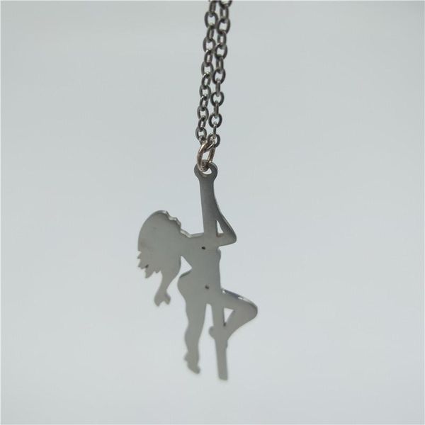 pendant necklaces stainless steel pole dancer strip silhouette gift for bachelorette party women jewellery, Silver
pendant necklaces stainless steel pole dancer strip silhouette gift for bachelorette party women jewellery, Silver