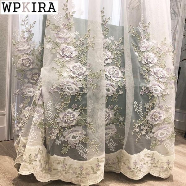 french romantic velvet embroidered voile curtain for living room floral pattern delicate tulle curtain for bedroom drape s467#401
french romantic velvet embroidered voile curtain for living room floral pattern delicate tulle curtain for bedroom drape s467#401