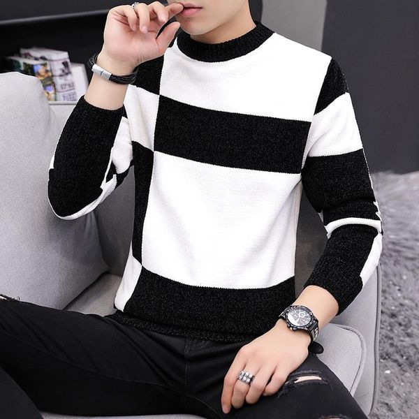 men's vests winter knitted sweater autumn casual o-neck striped slim knittwear mens sweaters pullovers jumper pull homme, Black;white
men's vests winter knitted sweater autumn casual o-neck striped slim knittwear mens sweaters pullovers jumper pull homme, Black;white